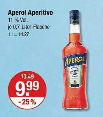 Aperol Aperitivo 0,7-Liter-Flasche