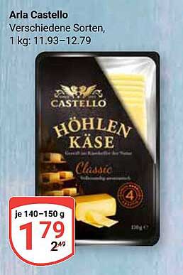 Arla Castello Höhlenkäse - Verschiedene Sorten, je 140-150 g
