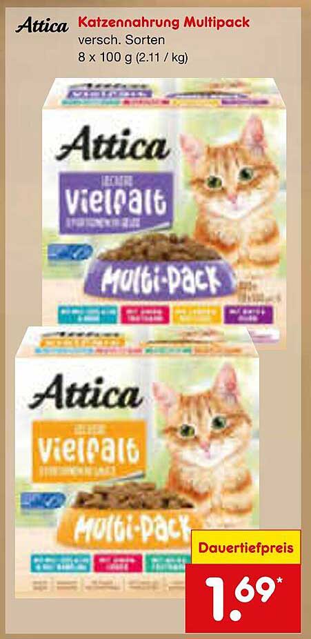 Attica Katzennahrung Multipack - verschiedene Sorten