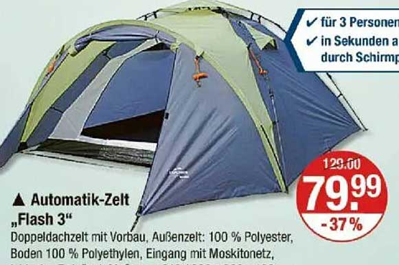 Automatik-Zelt „Flash 3“