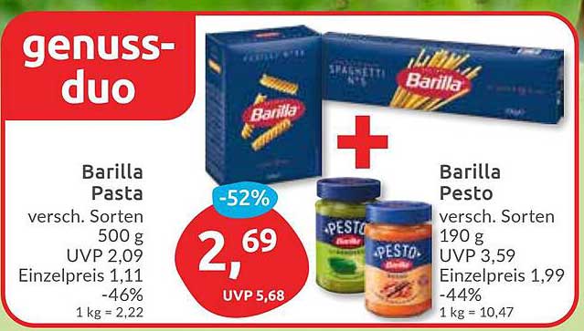 Barilla Pasta und Pesto Genuss-Duo