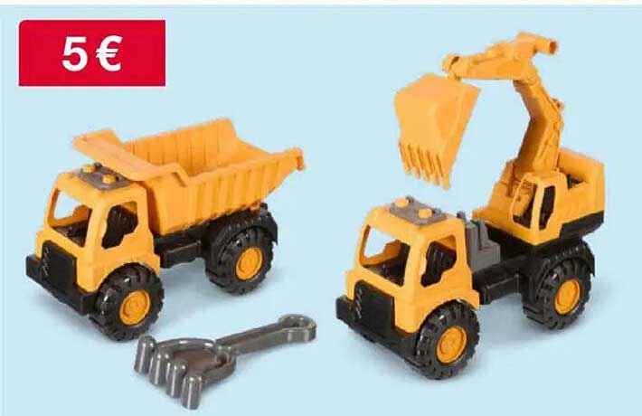 Baufahrzeug Set mit Bagger und Muldenkipper