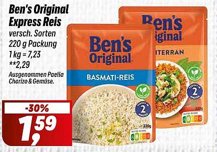 Ben's Original Express Reis - 30% Rabatt!