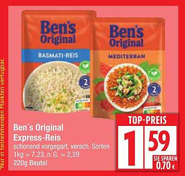 Ben's Original Express-Reis - Basmatireis & Mediterran 220g
