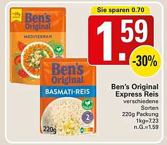 Ben's Original Express Reis - Verschiedene Sorten 220g