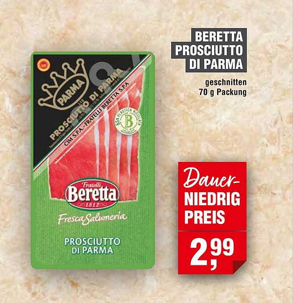 BERETTA PROSCIUTTO DI PARMA geschnitten 70 g Packung