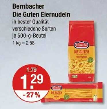 Bernbacher Die Guten Eiernudeln