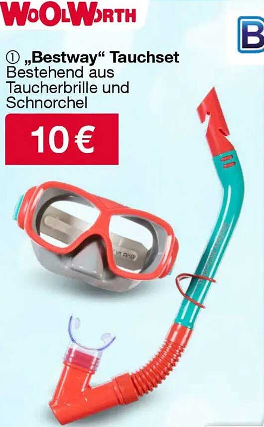 „Bestway“ Tauchset - Bestehend aus Taucherbrille und Schnorchel