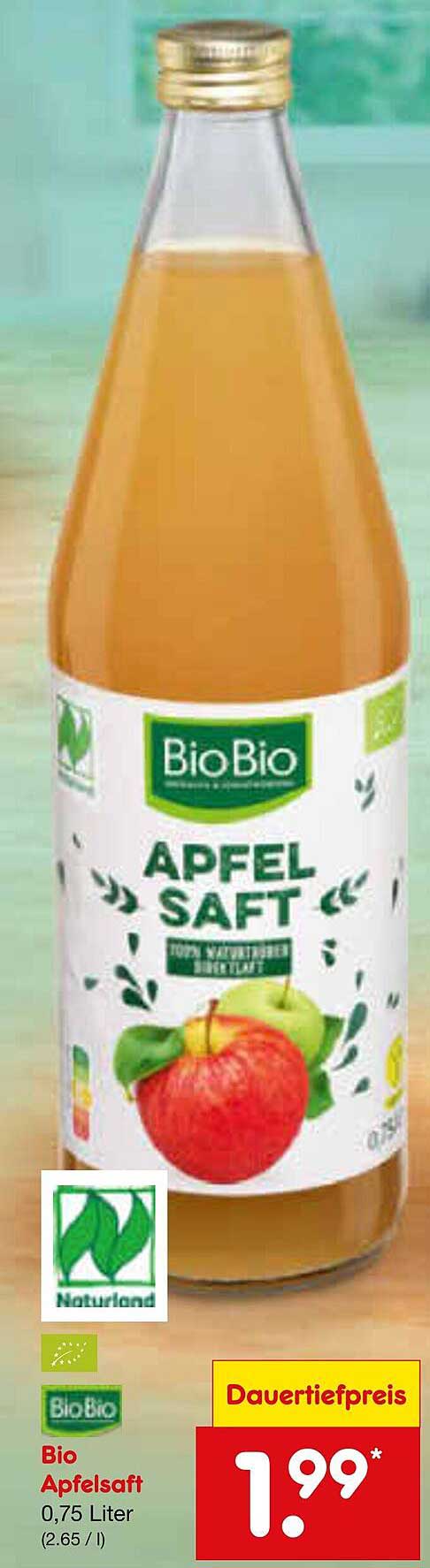 Bio Apfelsaft 0,75 Liter