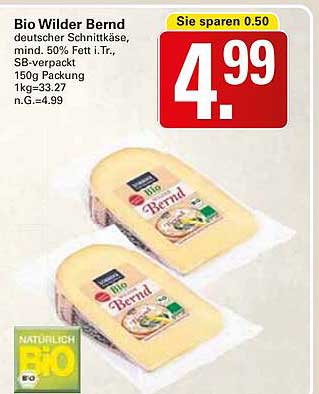 Bio Wilder Bernd deutscher Schnittkäse