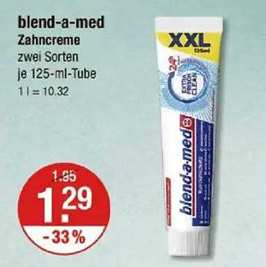 blend-a-med Zahnpasta XXL, 125 ml - zwei Sorten