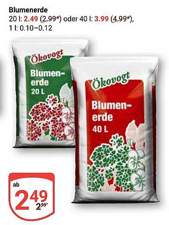 Blumenerde 20 L oder 40 L - Öko Vogt