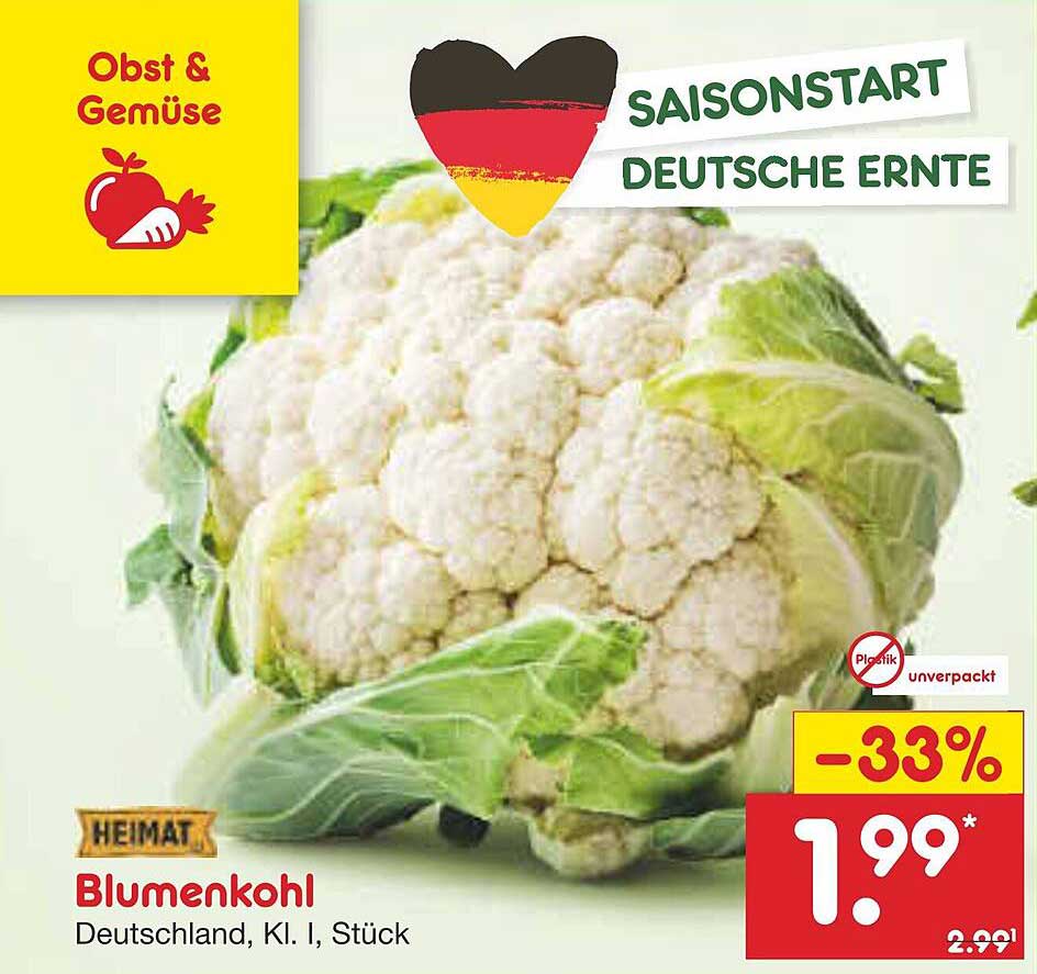 Blumenkohl - Heimat, Kl. I, Stück