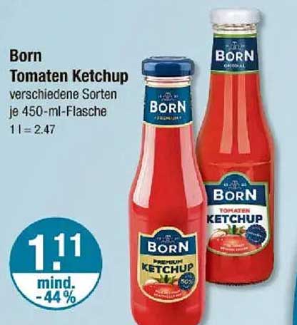 Born Tomaten Ketchup - verschiedene Sorten je 450-ml-Flasche