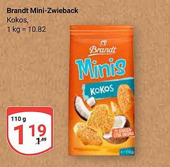 Brandt Mini-Zwieback Kokos 110 g