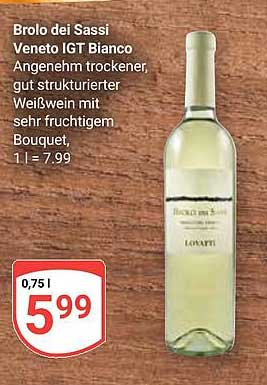 Brolo dei Sassi Veneto IGT Bianco - 0,75 l für 5,99 €