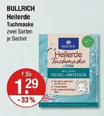 BULLRICH Heilerde Tuchmaske - zwei Sorten je Sachet