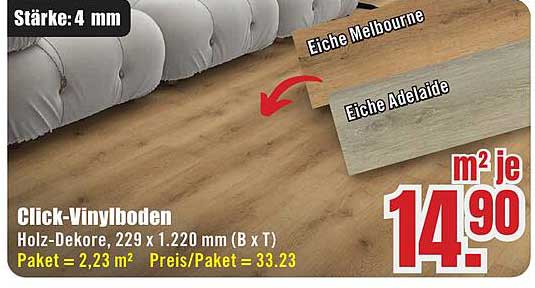 Click-Vinylboden Holz-Dekore 229 x 1.220 mm