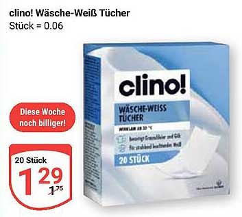 clino! Wäsche-Weiß Tücher 20 Stück