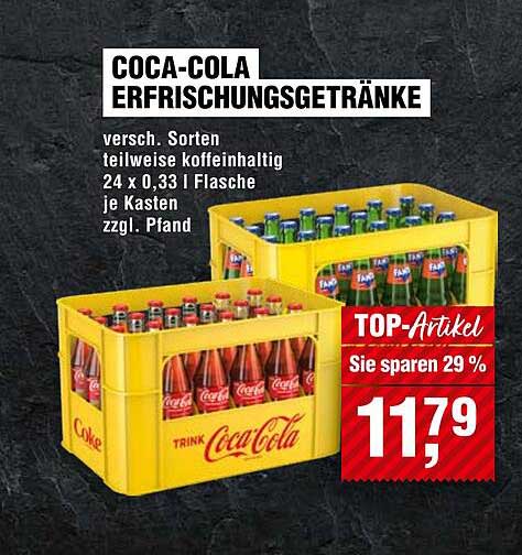 COCA-COLA ERFRISCHUNGSGETRÄNKE 24 x 0,33 l Flasche