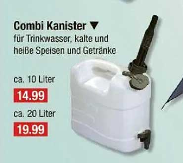 Combi Kanister für Trinkwasser, kalte und heiße Speisen und Getränke