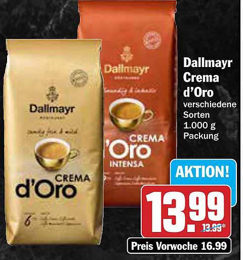 Dallmayr Crema d'Oro verschiedene Sorten 1.000 g Packung