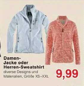 Damen-Jacke oder Herren-Sweatshirt