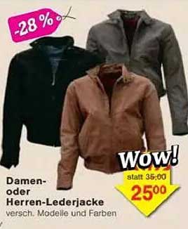 Damen- oder Herren-Lederjacke, verschiedene Modelle und Farben