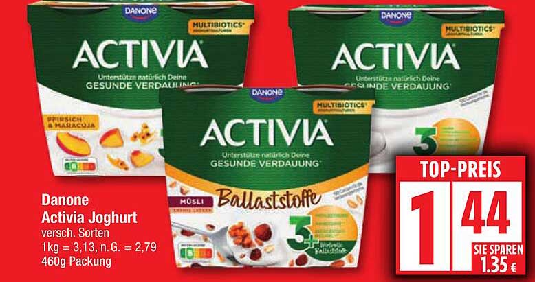 Danone Activia Joghurt versch. Sorten 460g