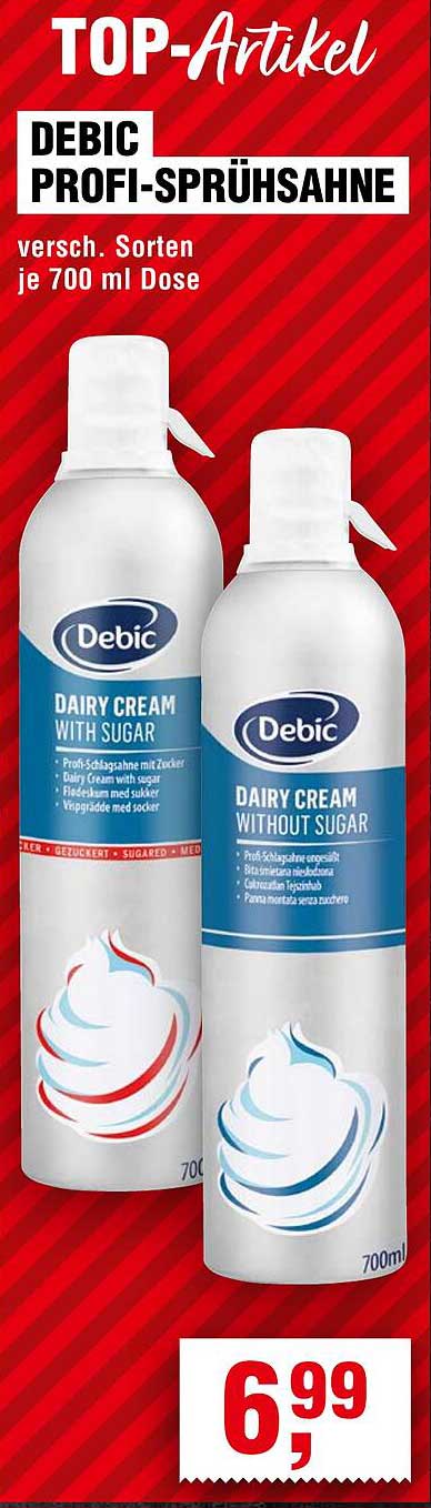 DEBIC Profi-Sprühnsahne 700 ml (versch. Sorten)