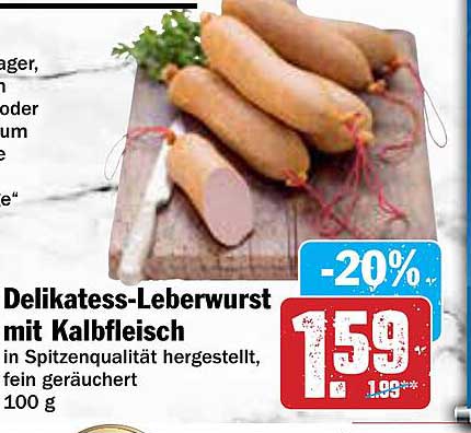 Delikatess-Leberwurst mit Kalbfleisch