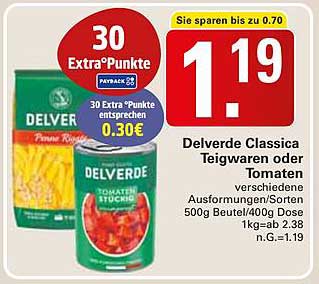 Delverde Classica Teigwaren oder Tomaten