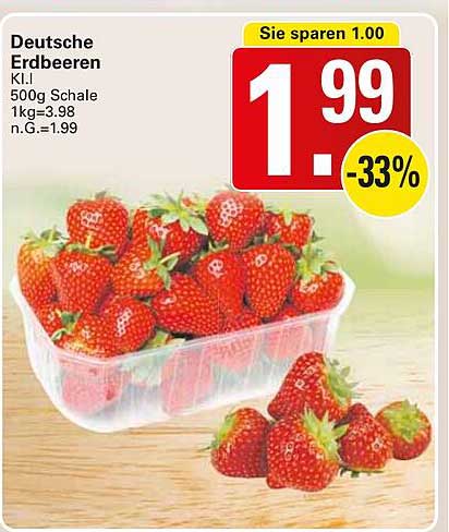 Deutsche Erdbeeren 500g Schale