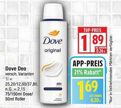 Dove Deo - Original 150ml Roller