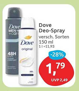 Dove Deo-Spray, verschiedene Sorten 150 ml
