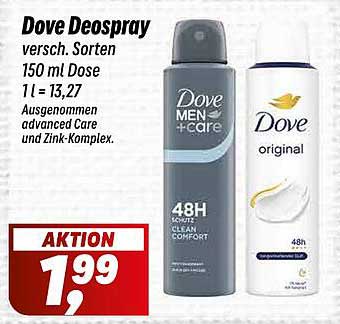 Dove Deospray verschiedene Sorten 150 ml Dose