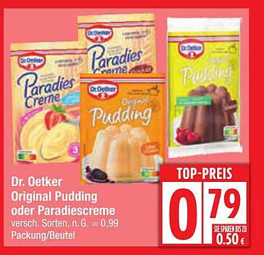 Dr. Oetker Original Pudding oder Paradiescreme