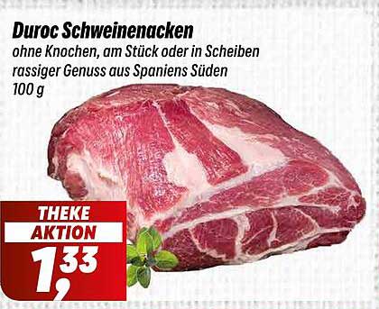 Duroc Schweinenacken ohne Knochen, am Stück oder in Scheiben