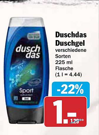 Duschdas Duschgel verschiedene Sorten 225 ml