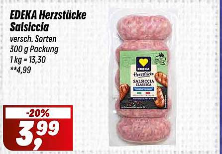 EDAKA Herzstücke Salsiccia - 300 g Packung