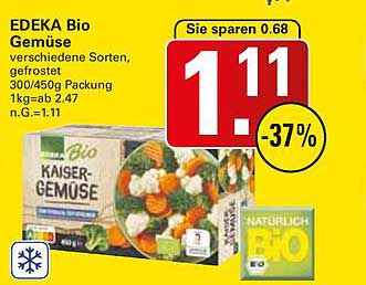 EDEKA Bio Gemüse - Verschiedene Sorten, gefrostet