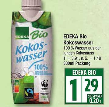 EDEKA Bio Kokoswasser 330ml