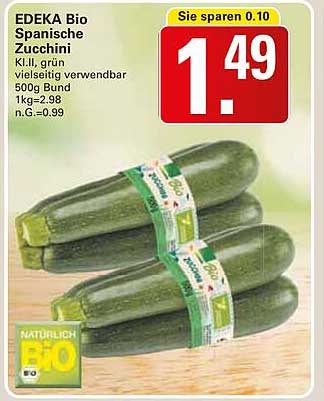 EDEKA Bio Spanische Zucchini 500g