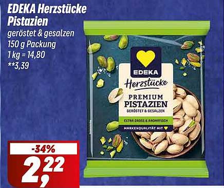 EDEKA Herzstücke Pistazien geröstet & gesalzen 150 g
