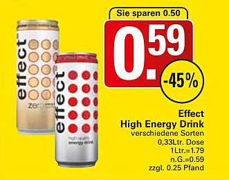 Effect High Energy Drink 0,33L Dose