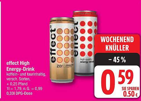 effect High Energy-Drink 0,33l DPG-Dose - Wochenend Knüller!