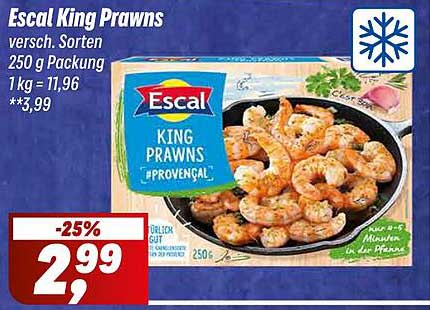 Escal King Prawns - 250 g Packung