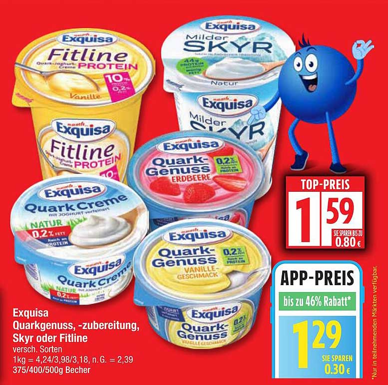 Exquisa Quarkgenuss, -zubereitung, Skyr oder Fitline