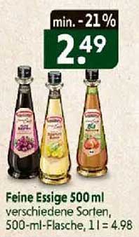 Feine Essige 500 ml verschiedene Sorten