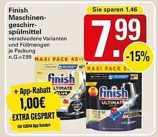 Finish Maschinen-geschirrspülmittel - Maxi Pack 48 Stück